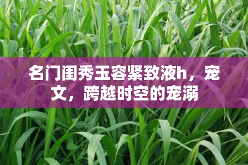 名门闺秀玉容紧致液h，宠文，跨越时空的宠溺