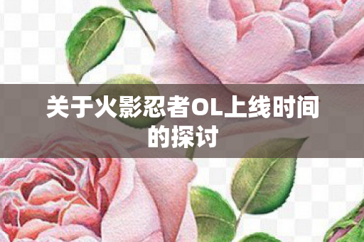 关于火影忍者OL上线时间的探讨 关于火影忍者OL上线时间的探讨