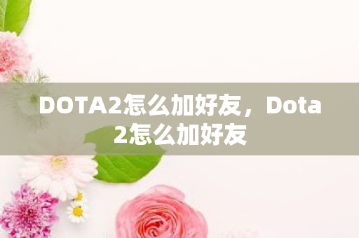 DOTA2怎么加好友,Dota2怎么加好友 DOTA2怎么加好友,Dota2怎么加好友