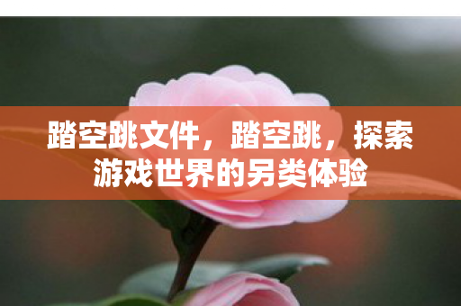 踏空跳文件,踏空跳,探索游戏世界的另类体验 踏空跳文件,踏空跳,探索游戏世界的另类体验