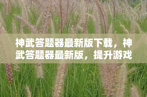 神武答题器最新版下载,神武答题器最新版,提升游戏效率,助力玩家称霸 神武答题器最新版下载,神武答题器最新版,提升游戏效率,助力玩家称霸