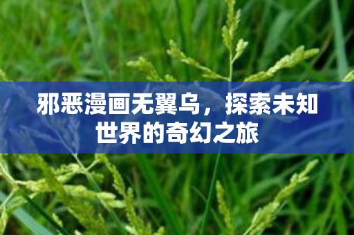 邪恶漫画无翼乌,探索未知世界的奇幻之旅 邪恶漫画无翼乌,探索未知世界的奇幻之旅