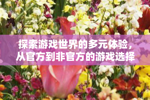 探索游戏世界的多元体验,从官方到非官方的游戏选择 探索游戏世界的多元体验,从官方到非官方的游戏选择
