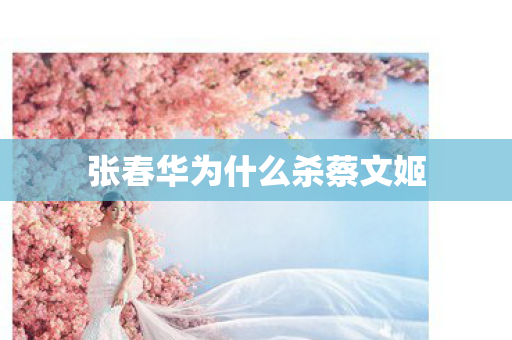 张春华为什么杀蔡文姬 张春华为什么杀蔡文姬