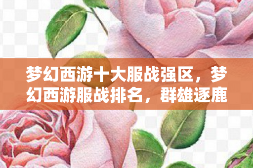 梦幻西游十大服战强区,梦幻西游服战排名,群雄逐鹿,谁主沉浮? 梦幻西游十大服战强区,梦幻西游服战排名,群雄逐鹿,谁主沉浮?