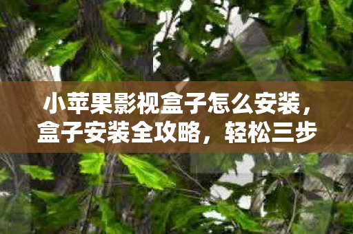 小苹果影视盒子怎么安装,盒子安装全攻略,轻松三步,打造个性化游戏空间 小苹果影视盒子怎么安装,盒子安装全攻略,轻松三步,打造个性化游戏空间