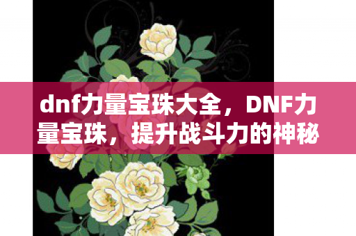 dnf力量宝珠大全，DNF力量宝珠，提升战斗力的神秘法宝