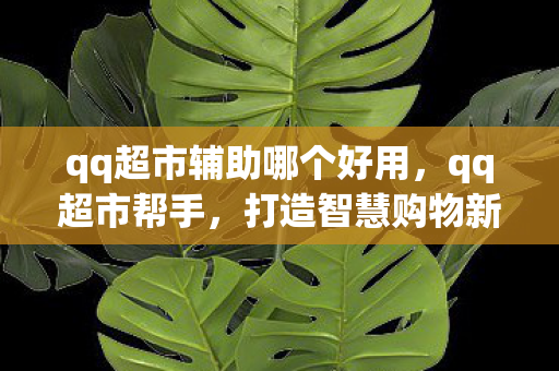 qq超市辅助哪个好用，qq超市帮手，打造智慧购物新体验