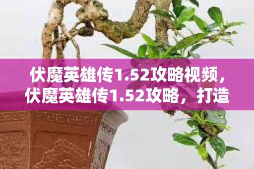 伏魔英雄传1.52攻略视频，伏魔英雄传1.52攻略，打造最强英雄阵容