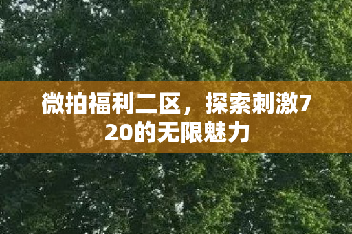微拍福利二区,探索刺激720的无限魅力 微拍福利二区,探索刺激720的无限魅力