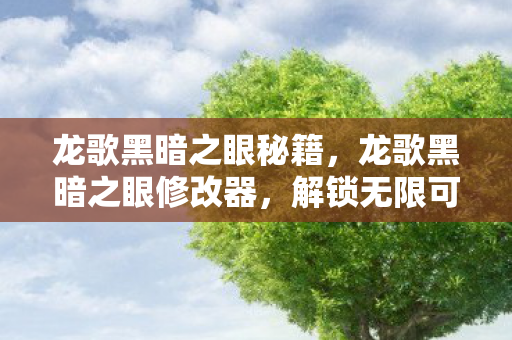 龙歌黑暗之眼秘籍，龙歌黑暗之眼修改器，解锁无限可能的神秘工具