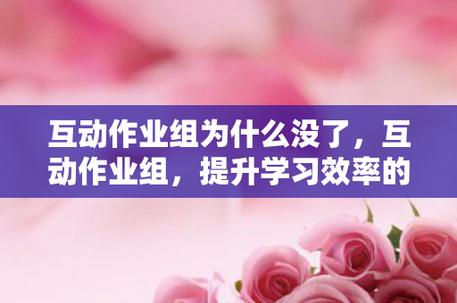 互动作业组为什么没了，互动作业组，提升学习效率的利器