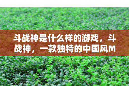 斗战神是什么样的游戏，斗战神，一款独特的中国风MMORPG游戏