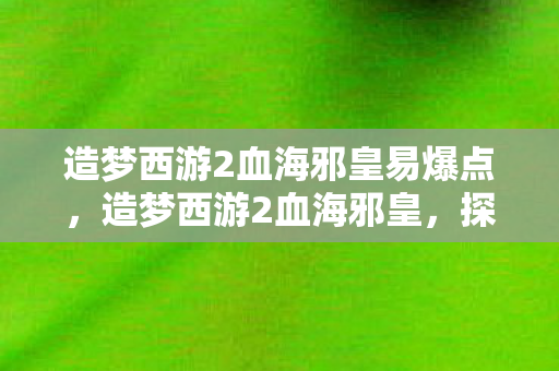 造梦西游2血海邪皇易爆点，造梦西游2血海邪皇，探索未知世界的奇幻之旅