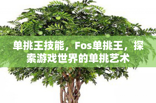 单挑王技能，Fos单挑王，探索游戏世界的单挑艺术