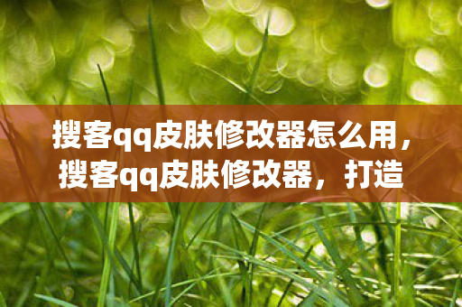 搜客qq皮肤修改器怎么用,搜客qq皮肤修改器,打造个性化QQ体验的新选择 搜客qq皮肤修改器怎么用,搜客qq皮肤修改器,打造个性化QQ体验的新选择