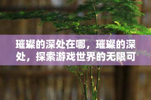 璀璨的深处在哪,璀璨的深处,探索游戏世界的无限可能 璀璨的深处在哪,璀璨的深处,探索游戏世界的无限可能