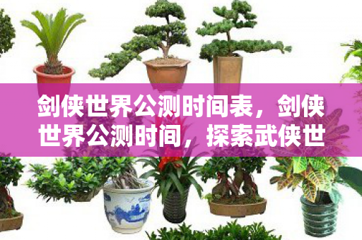 剑侠世界公测时间表，剑侠世界公测时间，探索武侠世界的全新篇章