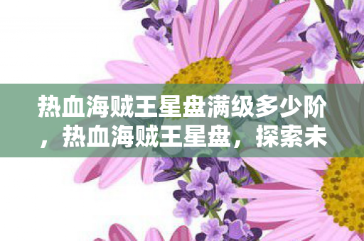 热血海贼王星盘满级多少阶，热血海贼王星盘，探索未知海域，解锁无限可能