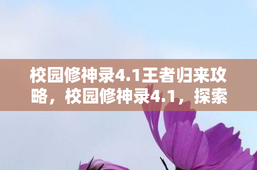 校园修神录4.1王者归来攻略，校园修神录4.1，探索校园传奇的无限可能