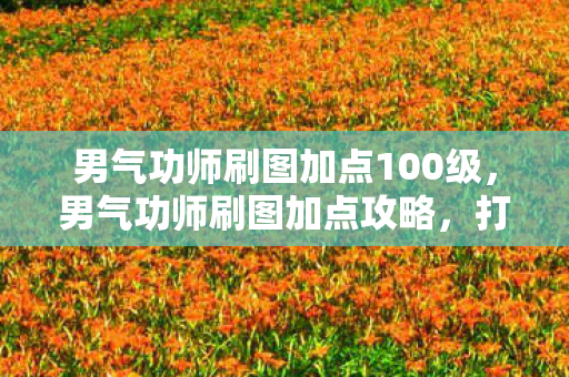 男气功师刷图加点100级，男气功师刷图加点攻略，打造高效战斗体验