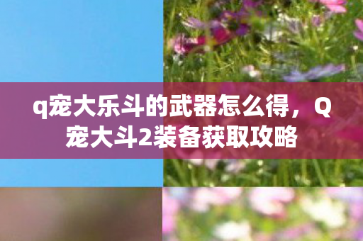 q宠大乐斗的武器怎么得,Q宠大斗2装备获取攻略 q宠大乐斗的武器怎么得,Q宠大斗2装备获取攻略