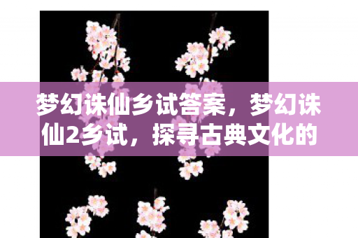 梦幻诛仙乡试答案，梦幻诛仙2乡试，探寻古典文化的魅力
