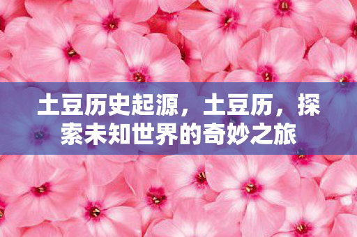 土豆历史起源,土豆历,探索未知世界的奇妙之旅 土豆历史起源,土豆历,探索未知世界的奇妙之旅