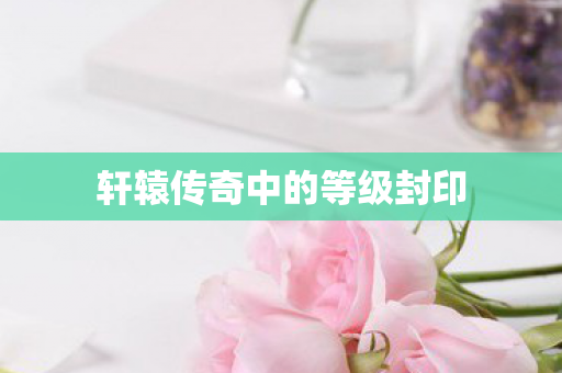 轩辕传奇中的等级封印 轩辕传奇中的等级封印