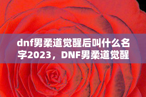 dnf男柔道觉醒后叫什么名字2023,DNF男柔道觉醒,掌握新境界,挑战极限 dnf男柔道觉醒后叫什么名字2023,DNF男柔道觉醒,掌握新境界,挑战极限
