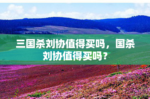 三国杀刘协值得买吗,国杀刘协值得买吗? 三国杀刘协值得买吗,国杀刘协值得买吗?