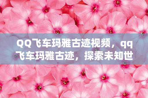QQ飞车玛雅古迹视频，qq飞车玛雅古迹，探索未知世界的奇妙之旅