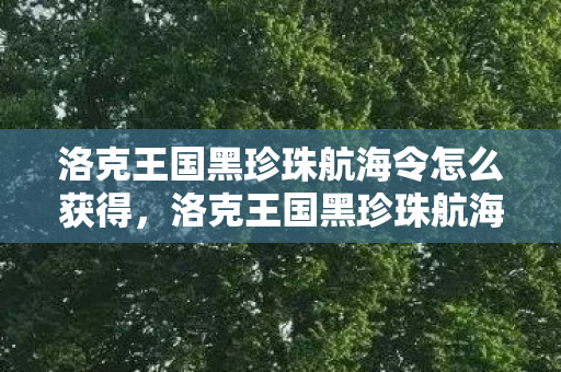 洛克王国黑珍珠航海令怎么获得,洛克王国黑珍珠航海令,探索未知海域的奇幻之旅 洛克王国黑珍珠航海令怎么获得,洛克王国黑珍珠航海令,探索未知海域的奇幻之旅
