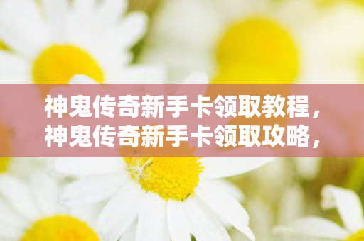 神鬼传奇新手卡领取教程，神鬼传奇新手卡领取攻略，轻松获取丰厚奖励