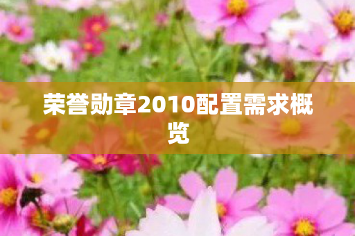 荣誉勋章2010配置需求概览 荣誉勋章2010配置需求概览