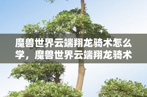 魔兽世界云端翔龙骑术怎么学,魔兽世界云端翔龙骑术学习指南 魔兽世界云端翔龙骑术怎么学,魔兽世界云端翔龙骑术学习指南