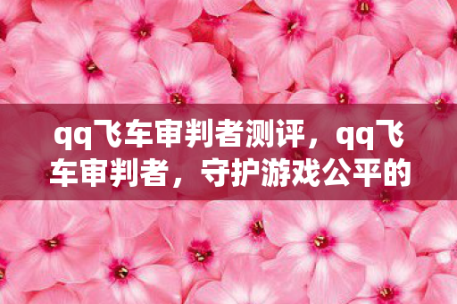 qq飞车审判者测评,qq飞车审判者,守护游戏公平的正义使者 qq飞车审判者测评,qq飞车审判者,守护游戏公平的正义使者