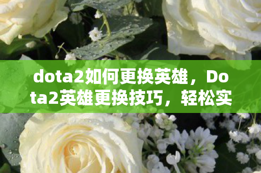 dota2如何更换英雄，Dota2英雄更换技巧，轻松实现角色转换