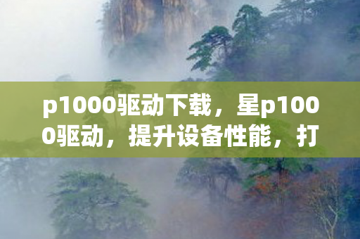 p1000驱动下载,星p1000驱动,提升设备性能,打造高效办公体验 p1000驱动下载,星p1000驱动,提升设备性能,打造高效办公体验