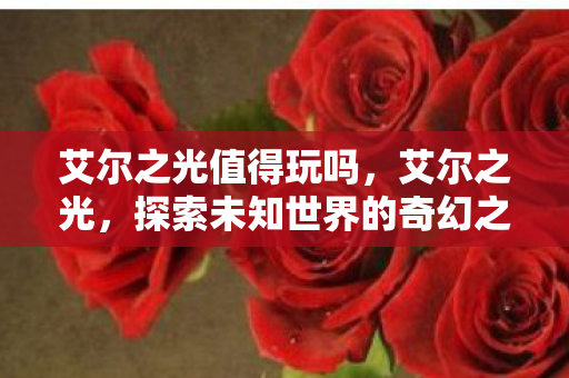 艾尔之光值得玩吗,艾尔之光,探索未知世界的奇幻之旅 艾尔之光值得玩吗,艾尔之光,探索未知世界的奇幻之旅