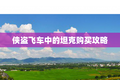 侠盗飞车中的坦克购买攻略