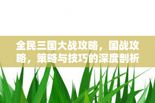 全民三国大战攻略,国战攻略,策略与技巧的深度剖析 全民三国大战攻略,国战攻略,策略与技巧的深度剖析