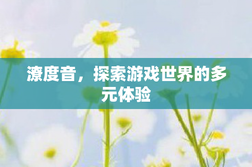 潦度音,探索游戏世界的多元体验 潦度音,探索游戏世界的多元体验