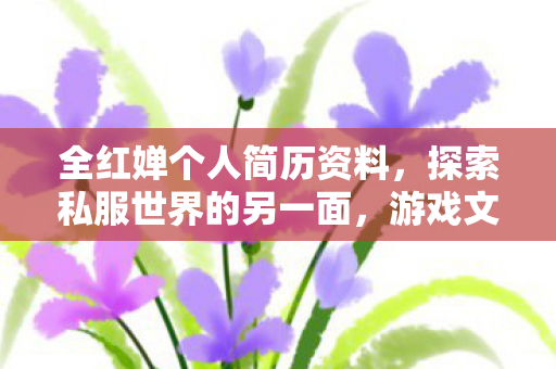 全红婵个人简历资料,探索私服世界的另一面,游戏文化的独特魅力与玩家社群 全红婵个人简历资料,探索私服世界的另一面,游戏文化的独特魅力与玩家社群