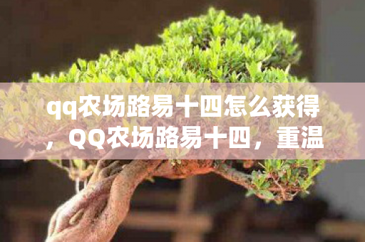 qq农场路易十四怎么获得,QQ农场路易十四,重温经典,再续田园梦 qq农场路易十四怎么获得,QQ农场路易十四,重温经典,再续田园梦