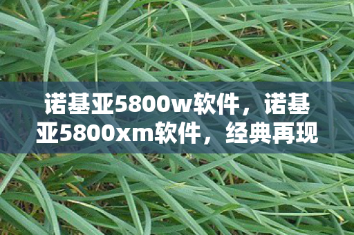 诺基亚5800w软件,诺基亚5800xm软件,经典再现,重塑智能体验 诺基亚5800w软件,诺基亚5800xm软件,经典再现,重塑智能体验