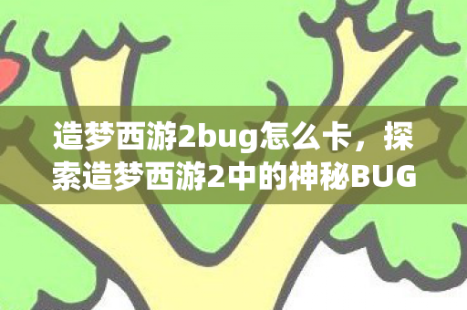 造梦西游2bug怎么卡，探索造梦西游2中的神秘BUG，挑战与机遇并存