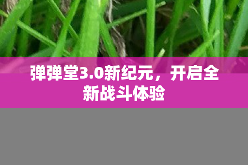 弹弹堂3.0新纪元,开启全新战斗体验 弹弹堂3.0新纪元,开启全新战斗体验