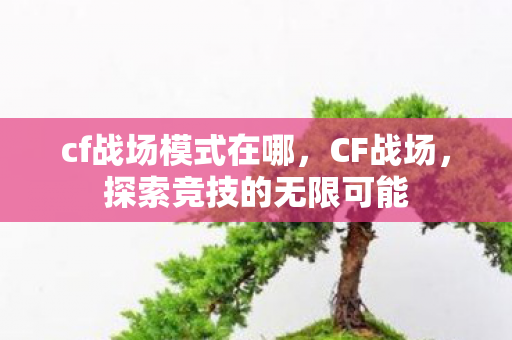 cf战场模式在哪，CF战场，探索竞技的无限可能