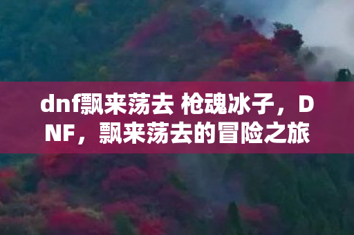 dnf飘来荡去 枪魂冰子,DNF,飘来荡去的冒险之旅 dnf飘来荡去 枪魂冰子,DNF,飘来荡去的冒险之旅